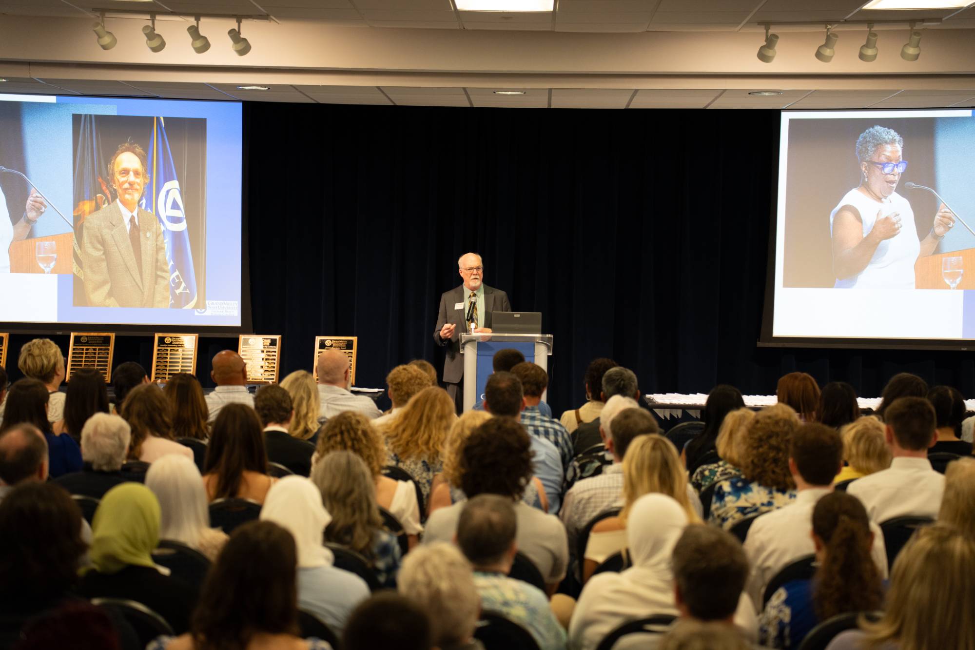 View of stage at Senior Recognition Ceremony